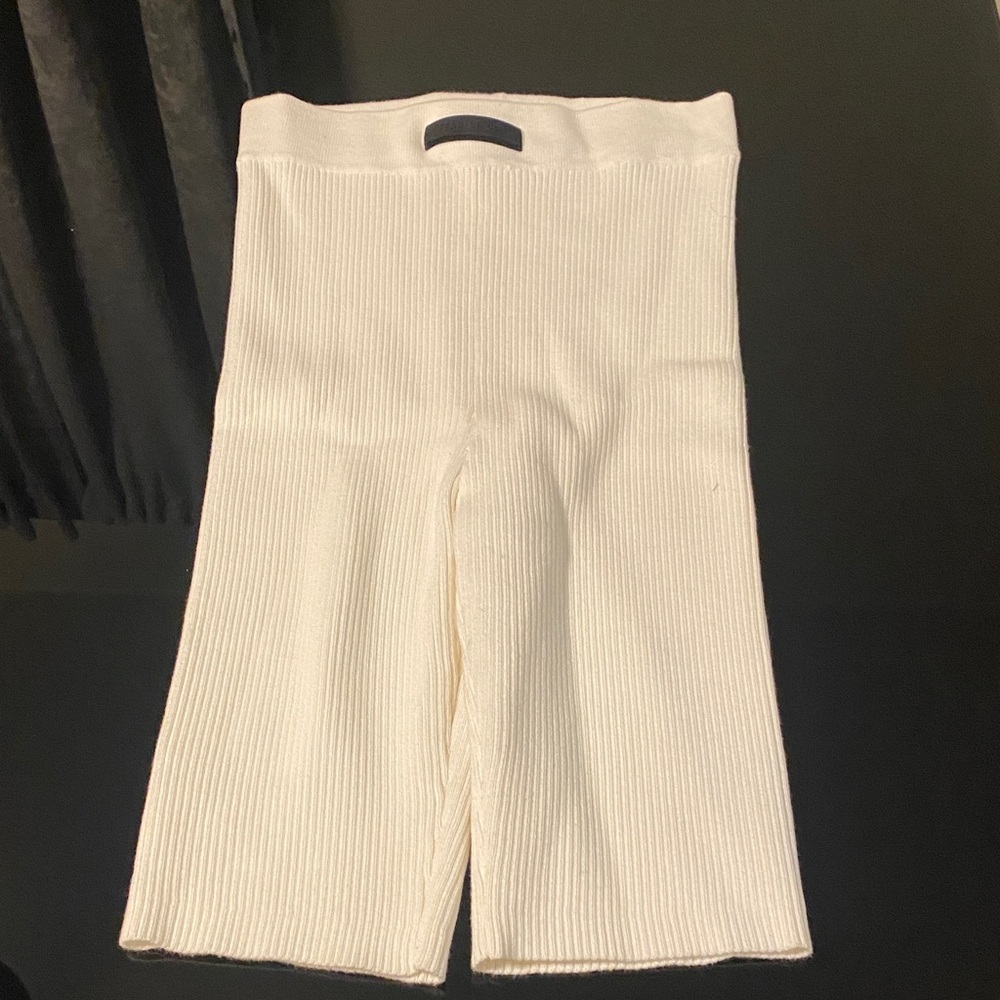 Fear of God Ivory Ribbed Knit Shorts